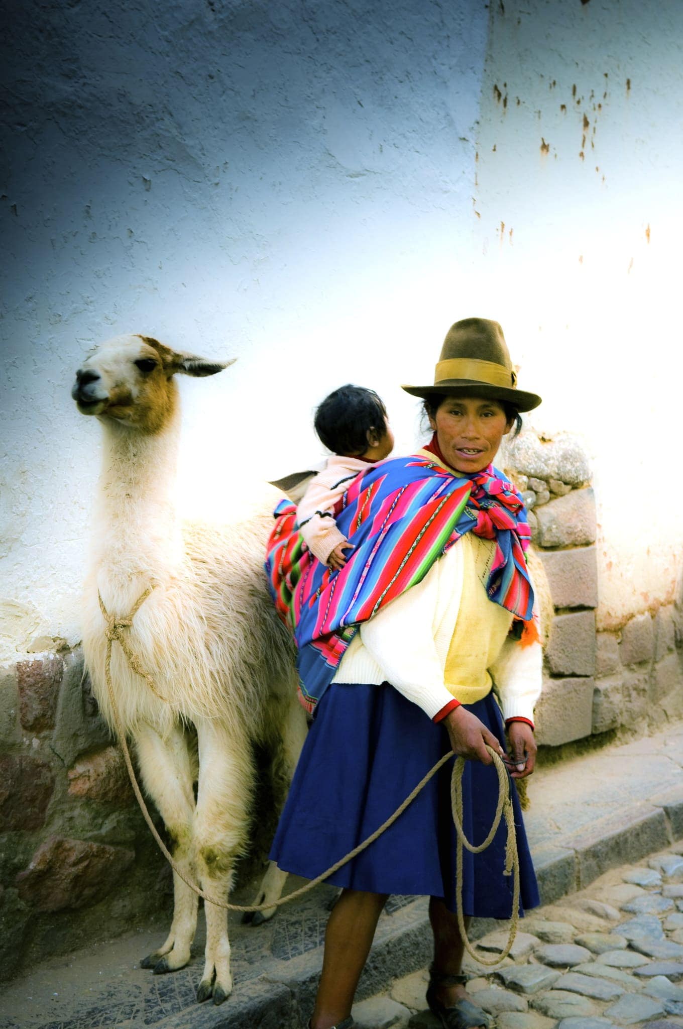 Peru, Inca vrouw met kind