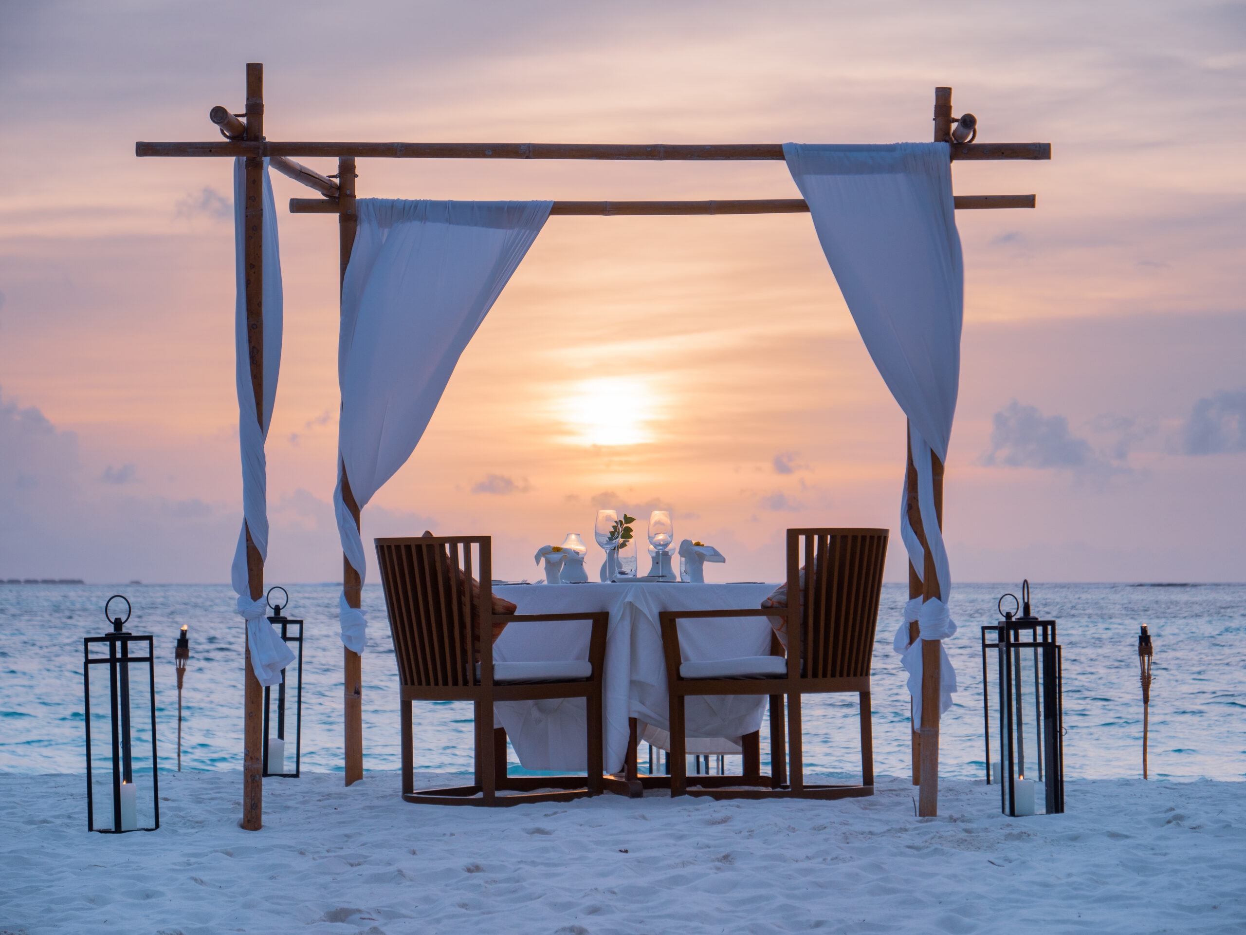 Malediven, honeymoon, Private Beach Dinner, Mirihi