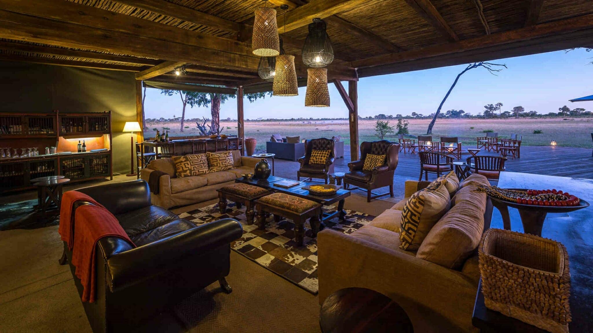Davisons Camp, Zambia,lounging with a view