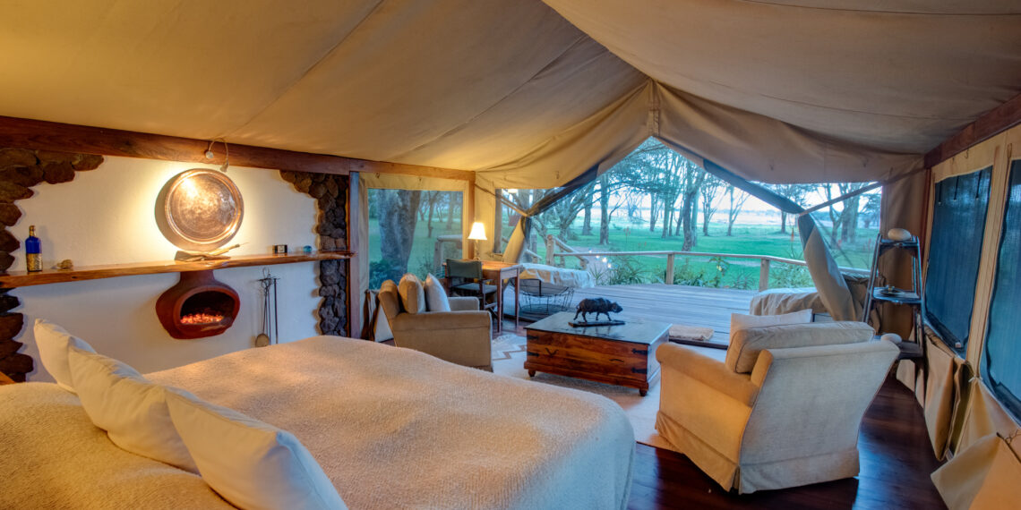 Sirikoi Lewa Downs,Kenia,luxury tent van binnen