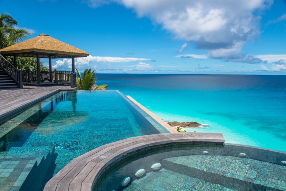 Fregate Island Private,Seychellen,privépool villa ifinity pool