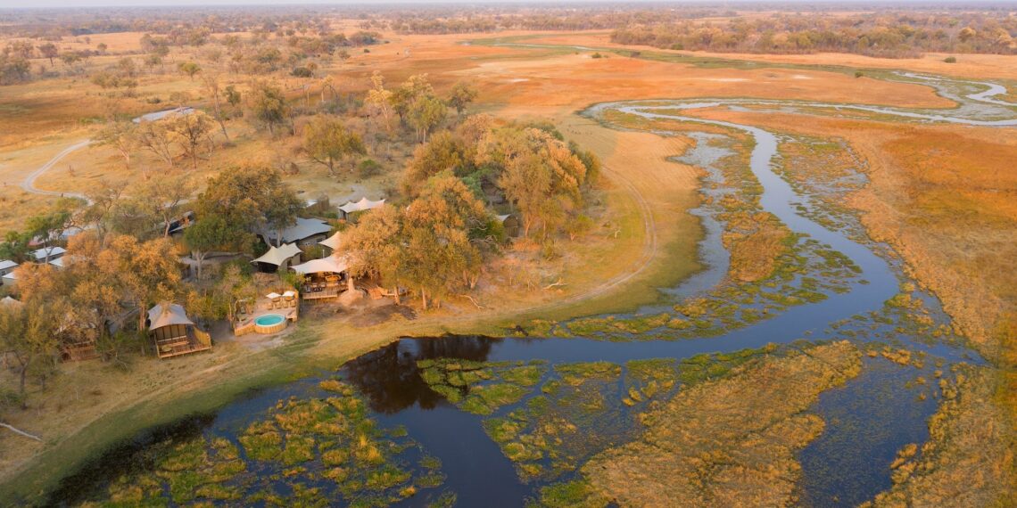 Khwai Leadwood,Botswana,bovenaanzicht met Delta