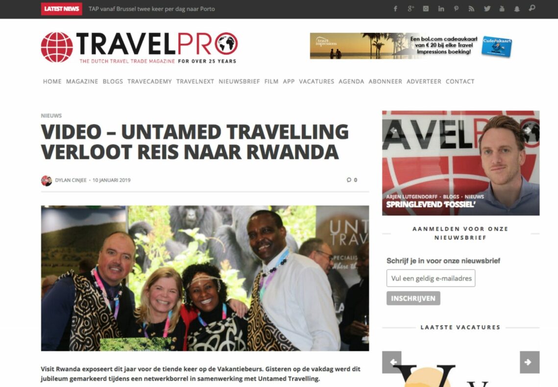 Borrel Vakdag Untamed op Travelpro.nl