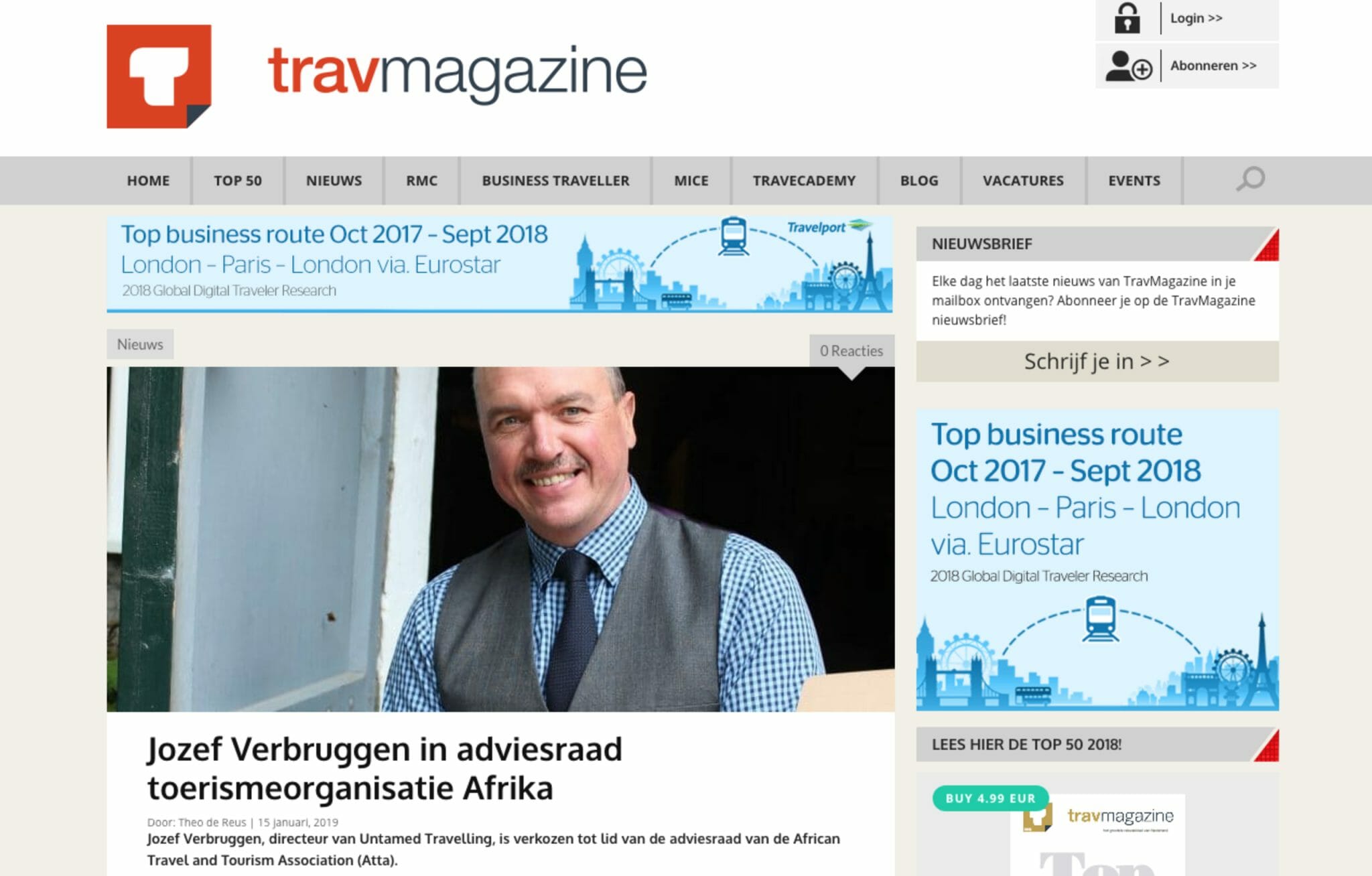 TravMagazine on Verbruggen's new role Atta
