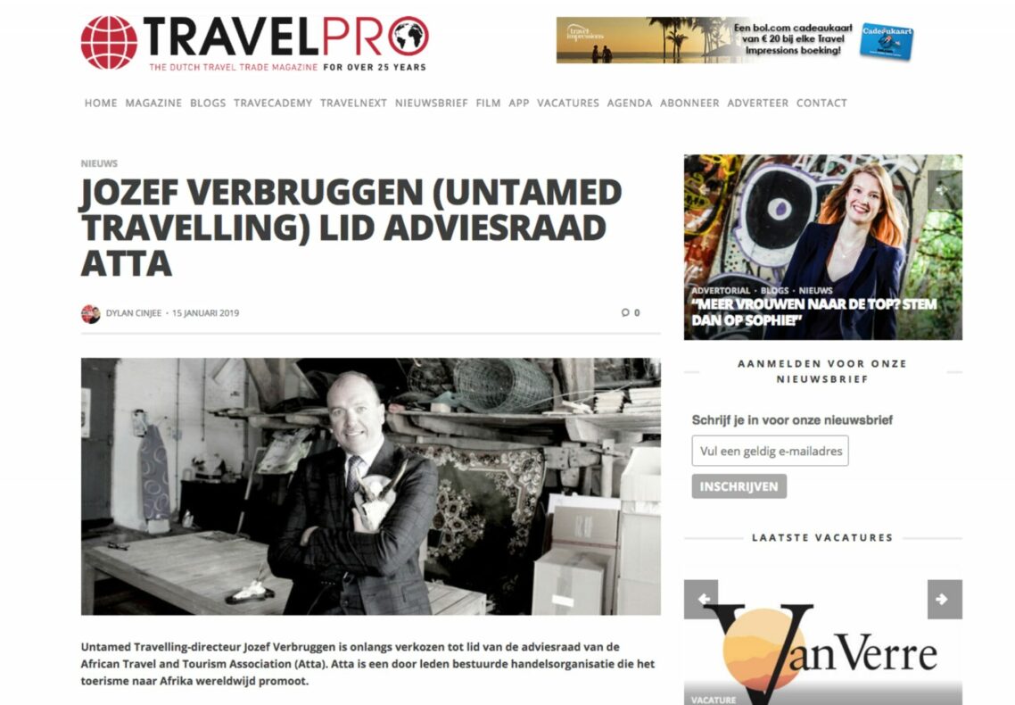 Verbruggen's rol Atta in TravelPro