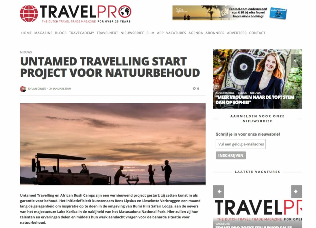Untamed Art in the Bush in TravelPro