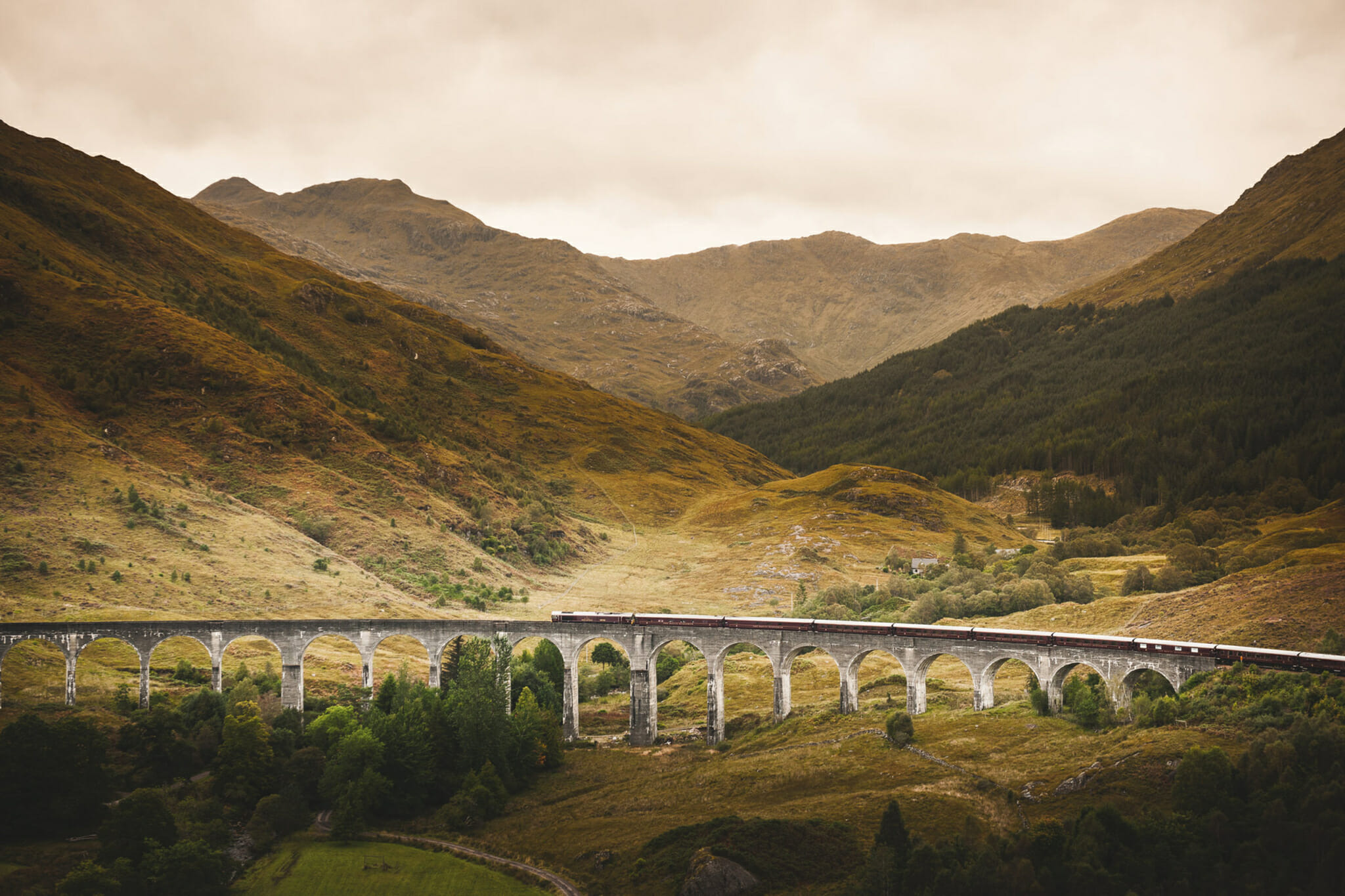 Scottish Highlands train journey