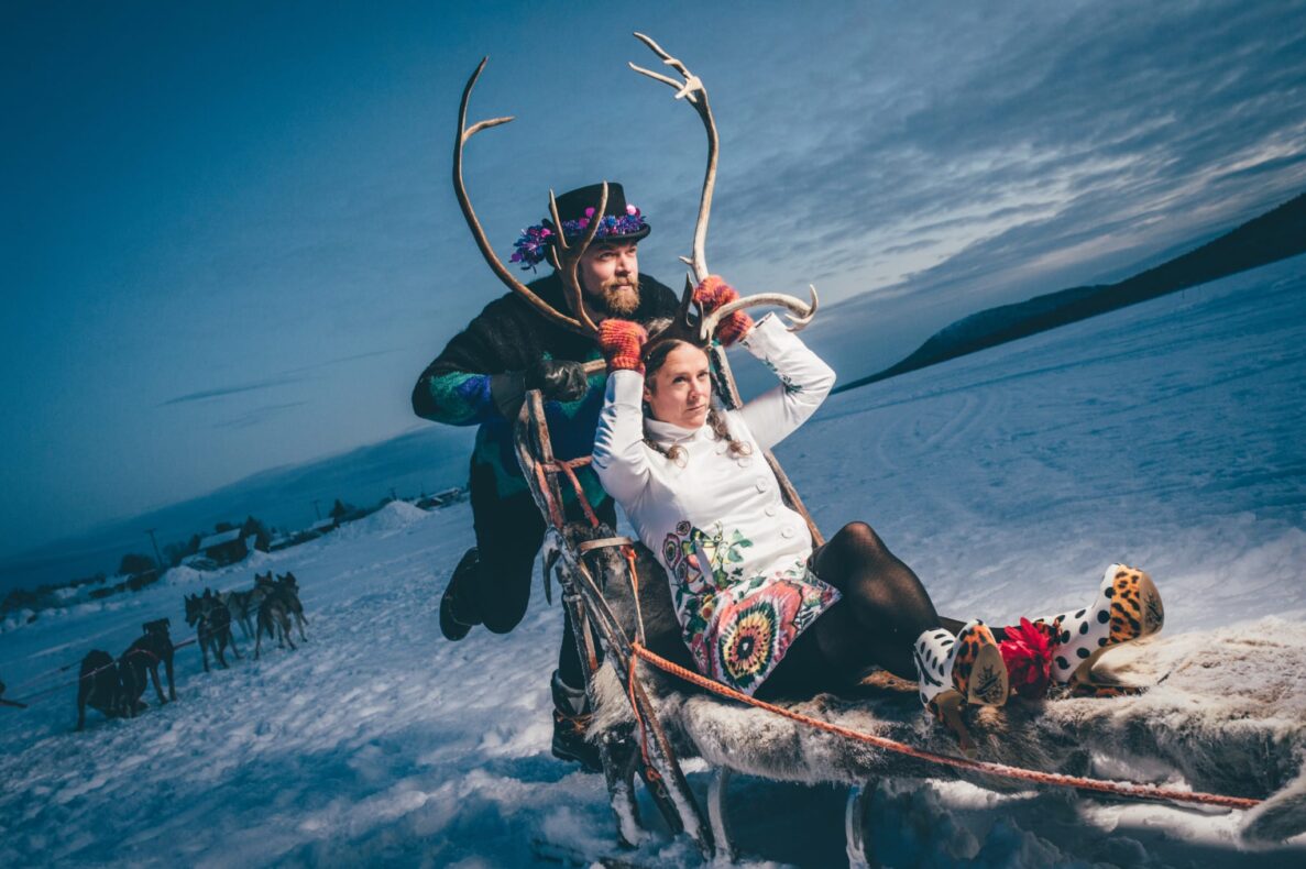 Icehotel, Zweden, slede