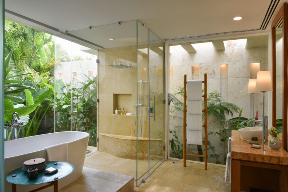 Rosewood Mayakoba,Mexico,deluxe overwater suite bathroom