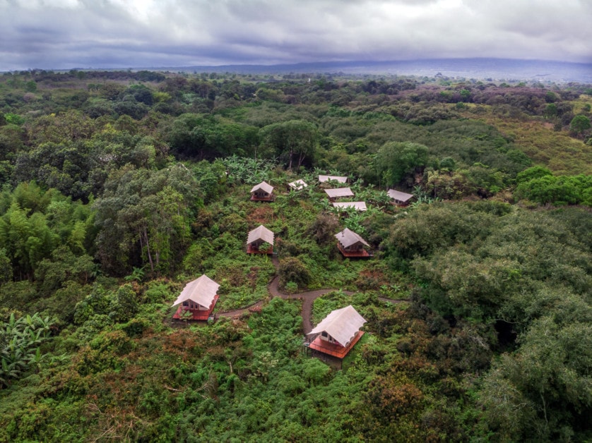 Scalesia Lodge, Galapagos,aerial photo