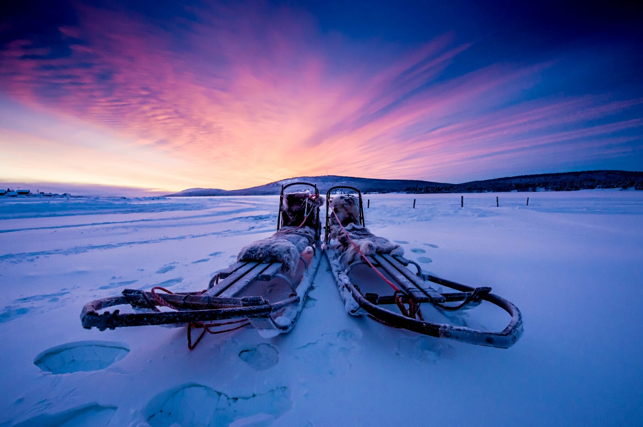 Winter trip in Sweden, Sweden, Icehotel sled