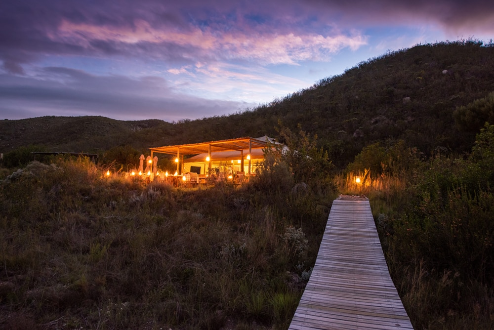 Gondwana Tented Ecocamp, South Africa,dining with walkway