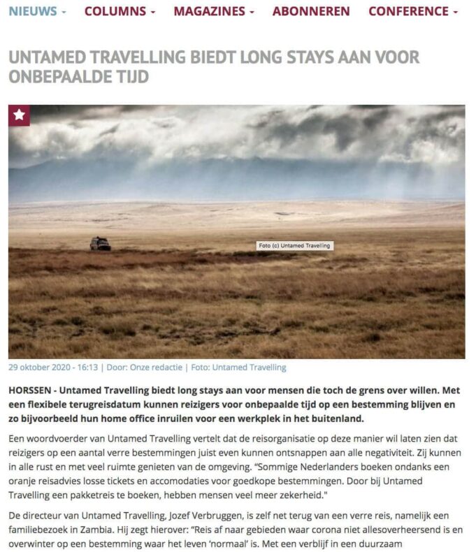 In de media - Reisbizz Long Stays