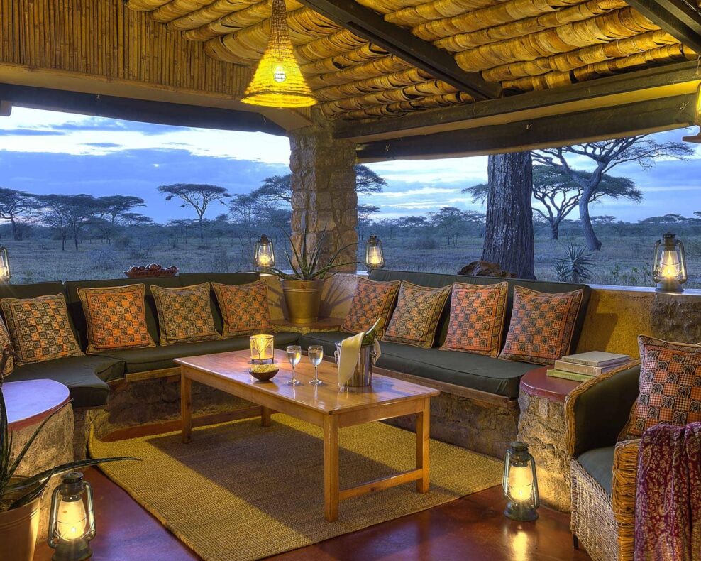 Ndutu Safari Lodge,Tanzania,loungen met uitzicht