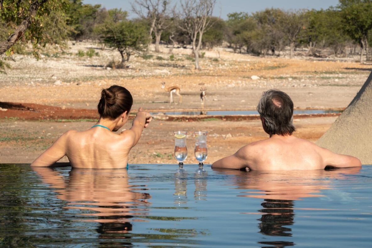 Anderssons at Ongava,Namibië,zwembad met uitzicht