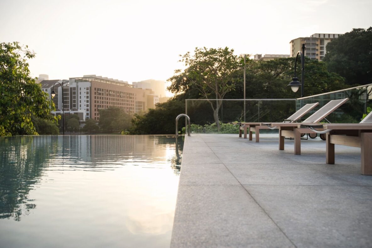 Singapore, The Warehouse Hotel. pool