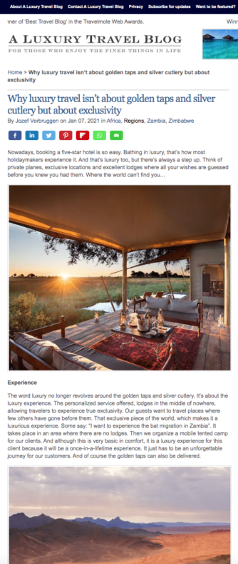 In de media - A luxury travel blog