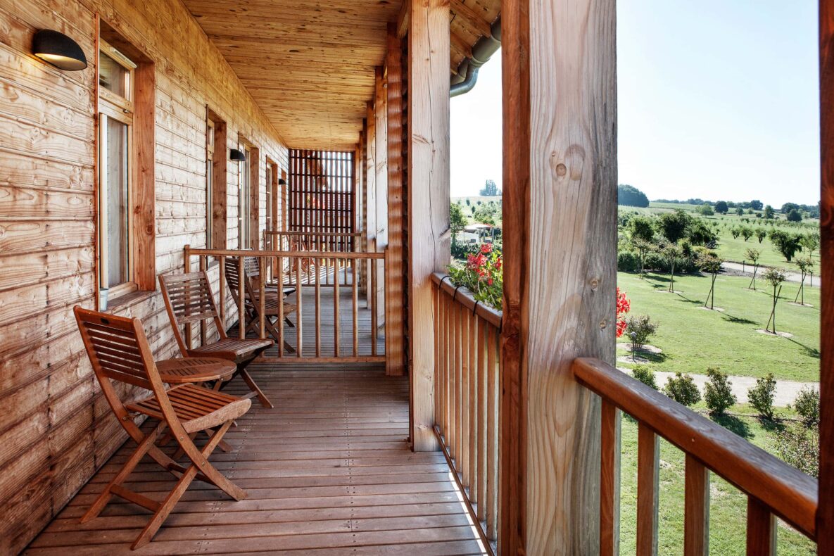 Château des Vigiers, Dordogne, Frankrijk, balkon
