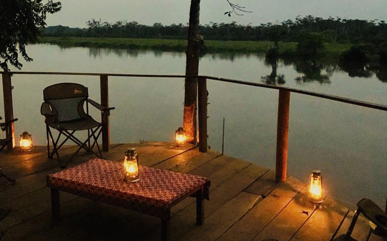 Akaka Forest Camp, view, Loango National Park, Gabon