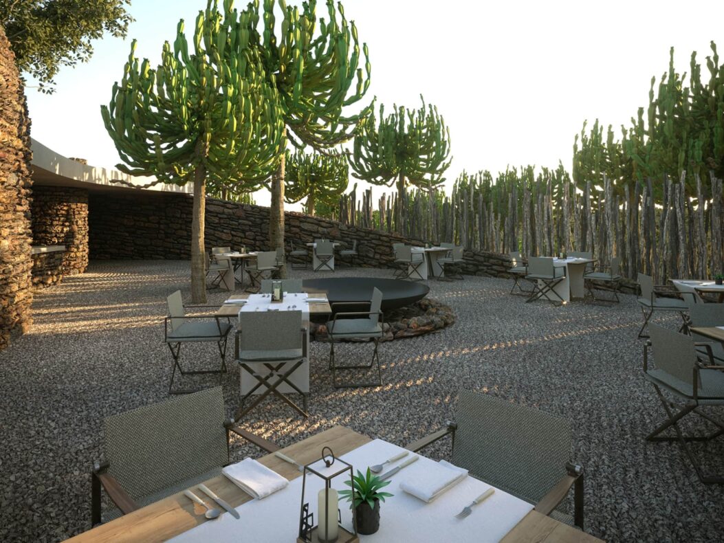 Mashatu Euphorbia Villas, boma dining
