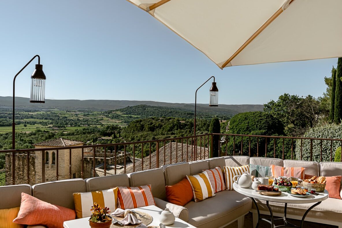 Hotel Crillon Le Brave, Vaucluse, Provence, France, restaurant, view
