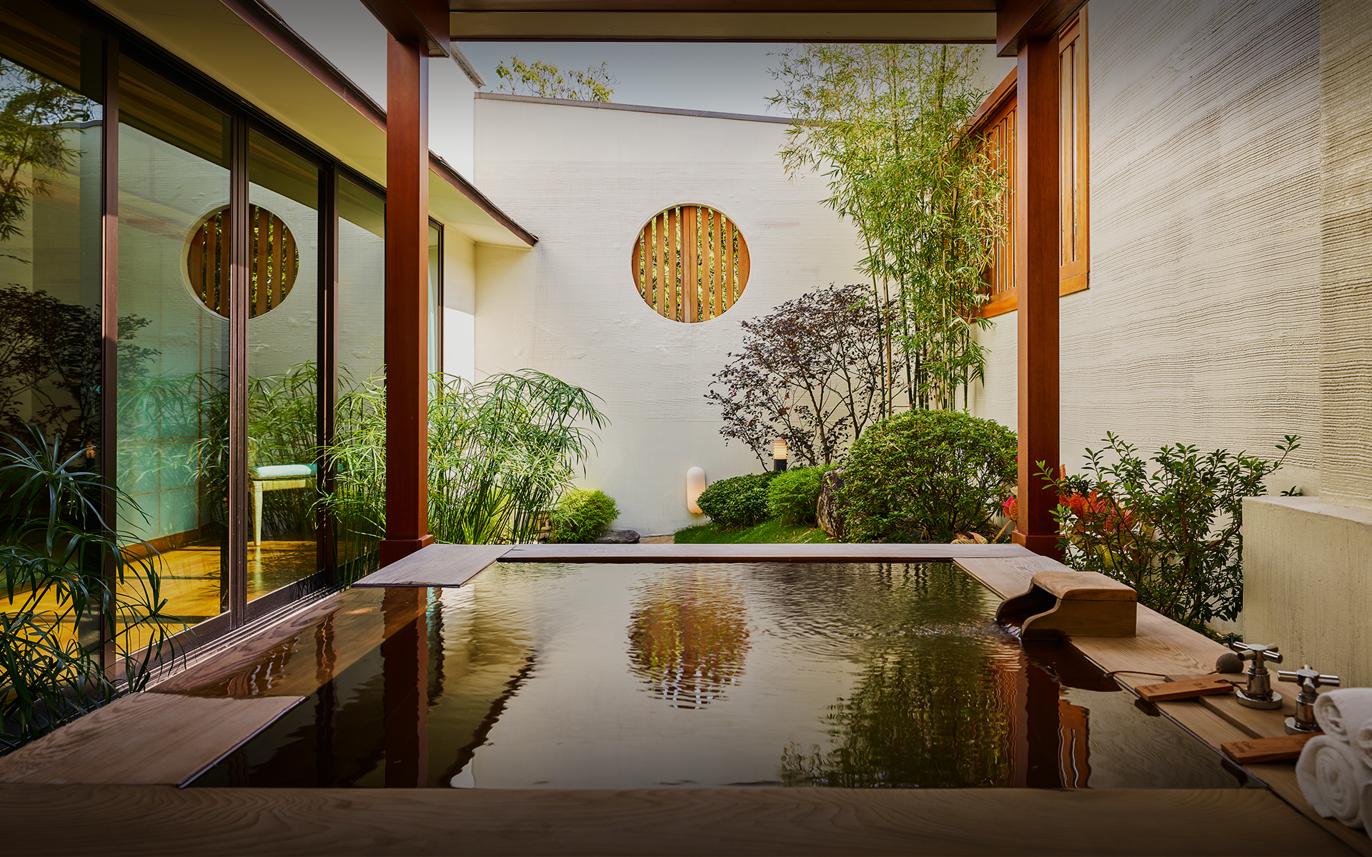 Villa 32, Taipei, Taiwan, garden, hot spring
