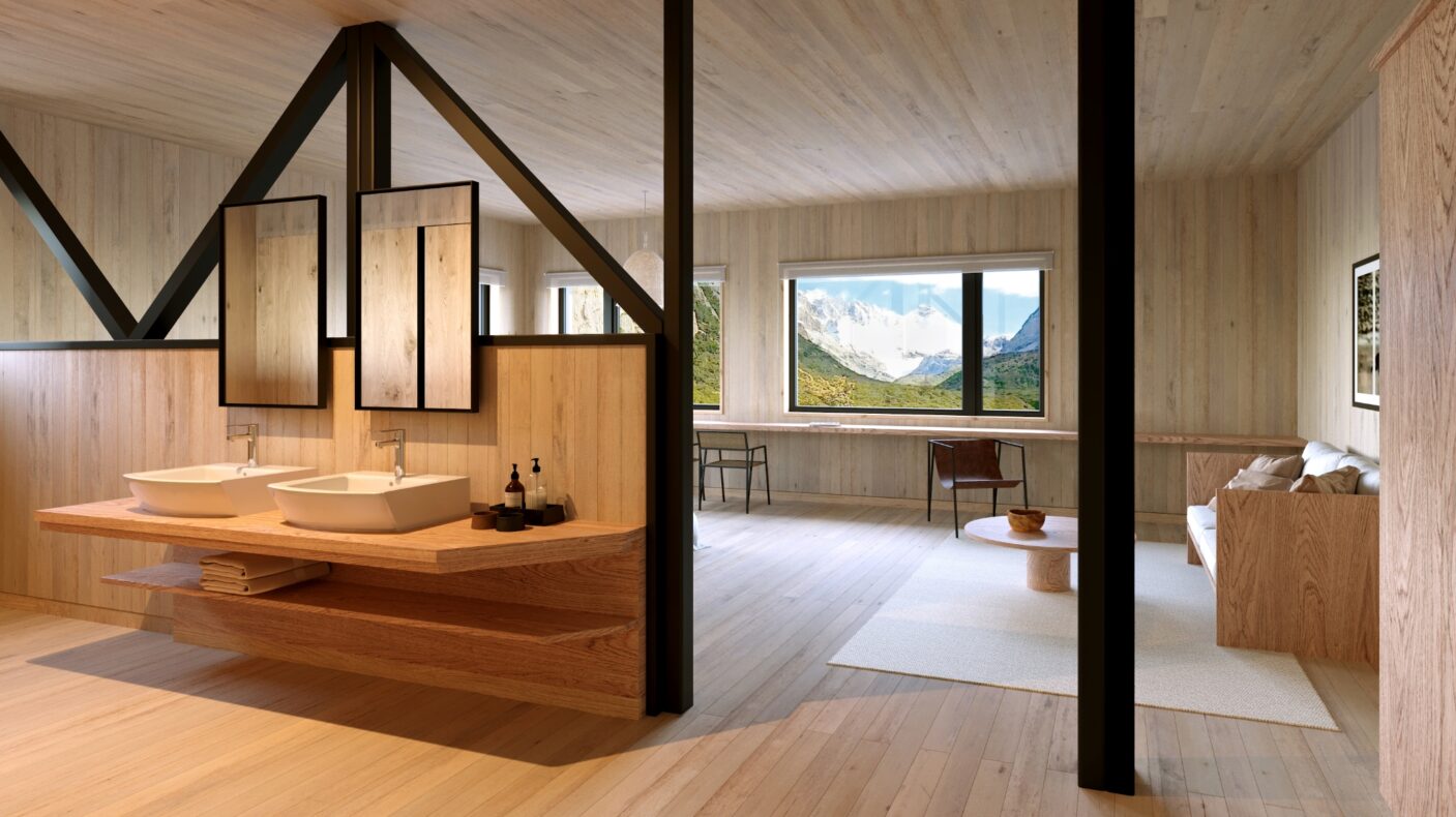 Explora El Chalten, Argentina, bathroom