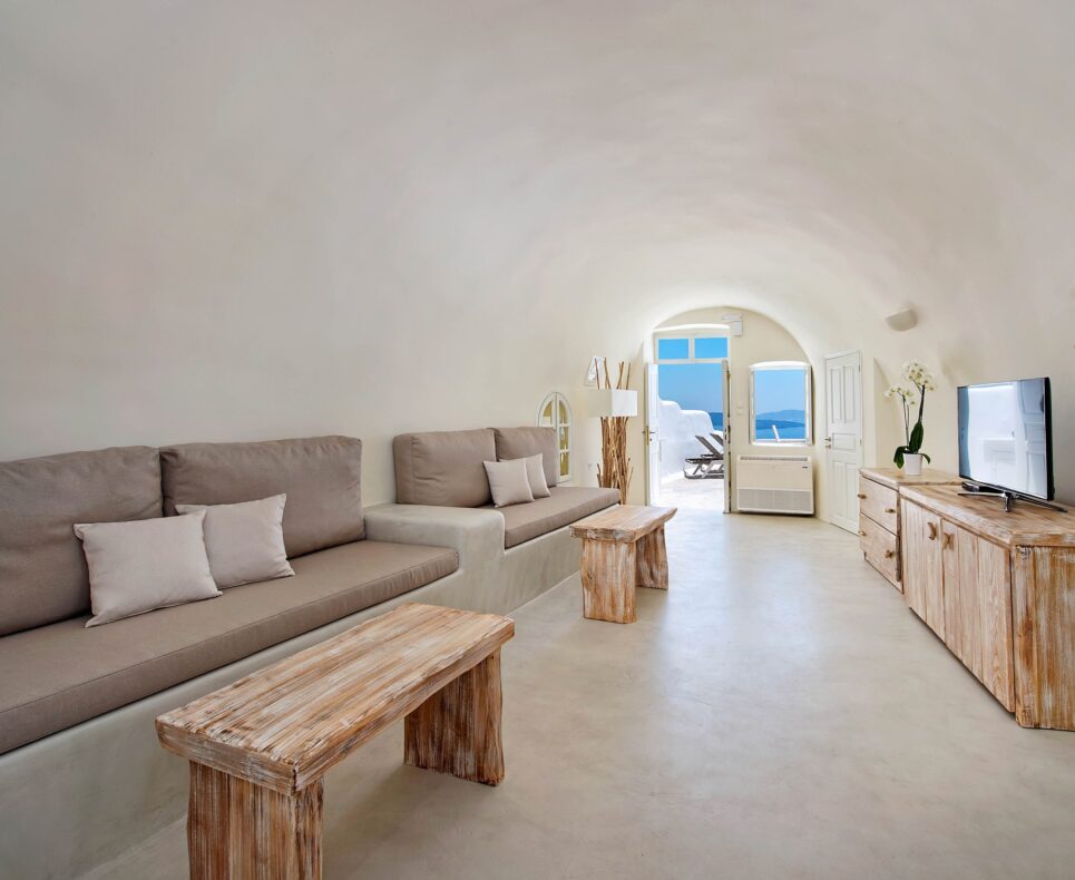 Hommage Villa Collection, Greece, Ivory Suite living room