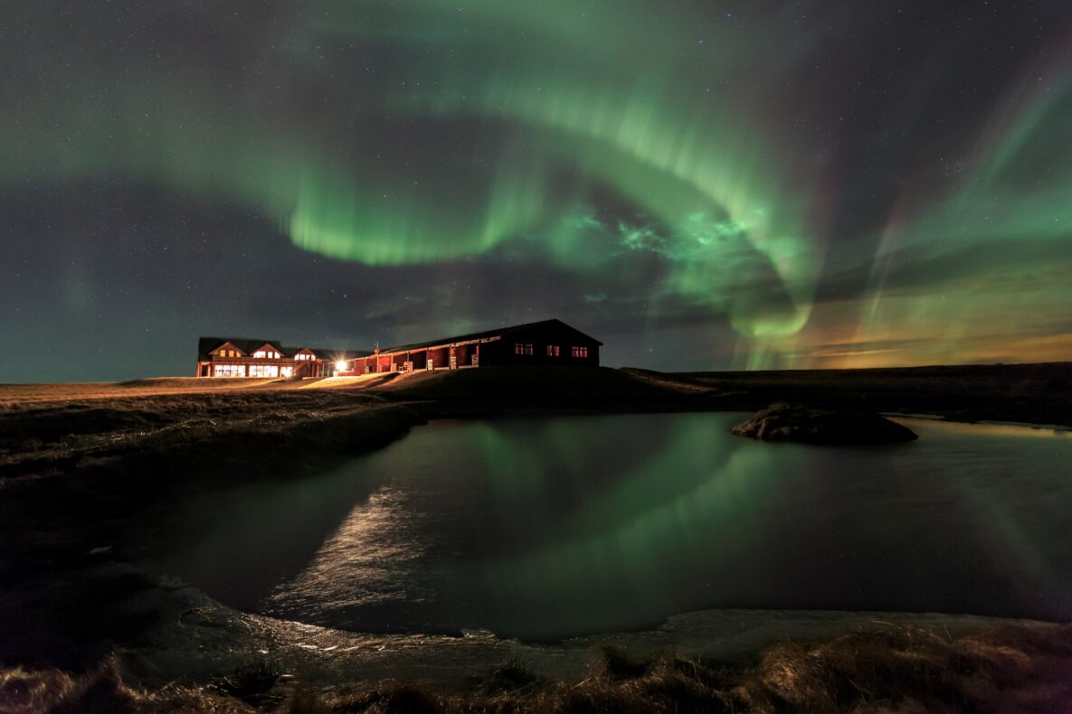Hotel Ranga,IJsland,exterieur noorderlicht