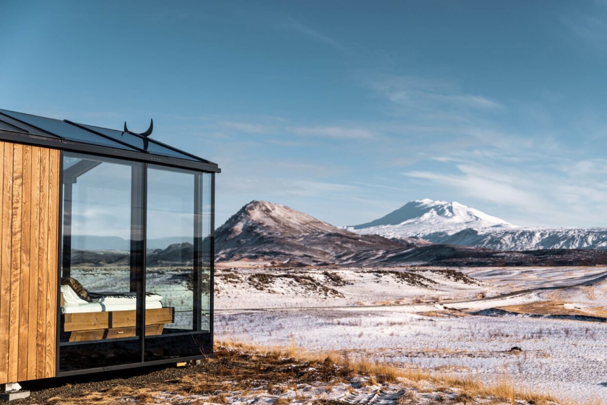 Panorama Glass Lodge,IJsland,exterieur