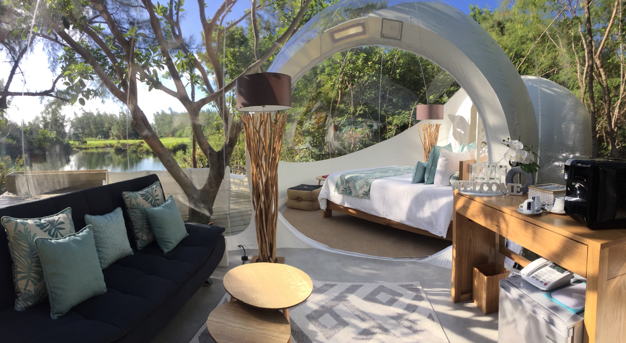 Bubble Lodge, Mauritius, Lake & Seaview bubble