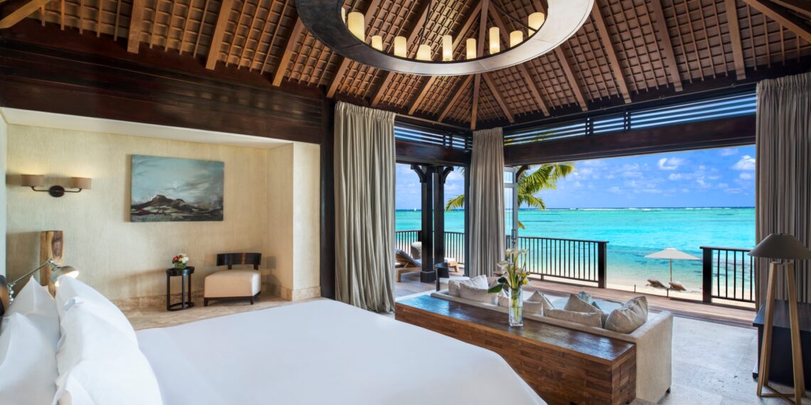 The St Regis Mauritius,Mauritius,Villa slaapkamer met uitzicht