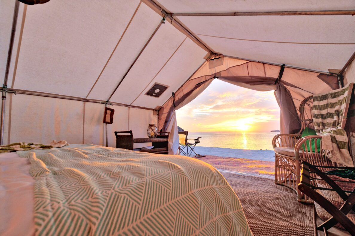 Camp Cecil de la Isla,Mexico,tent with sea view