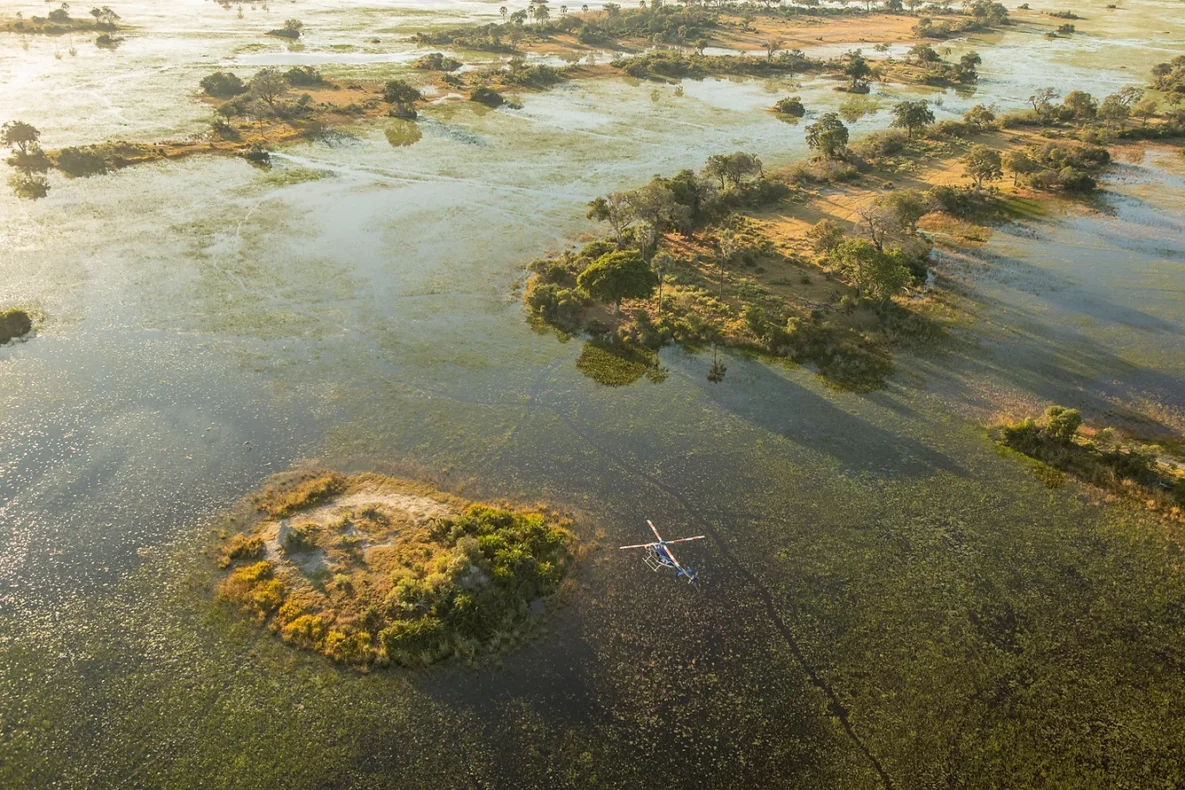 Helikopterreis Botswana