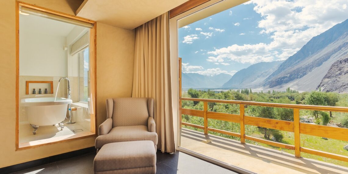 Stone Hedge Ladakh,India,kamer met uitzicht