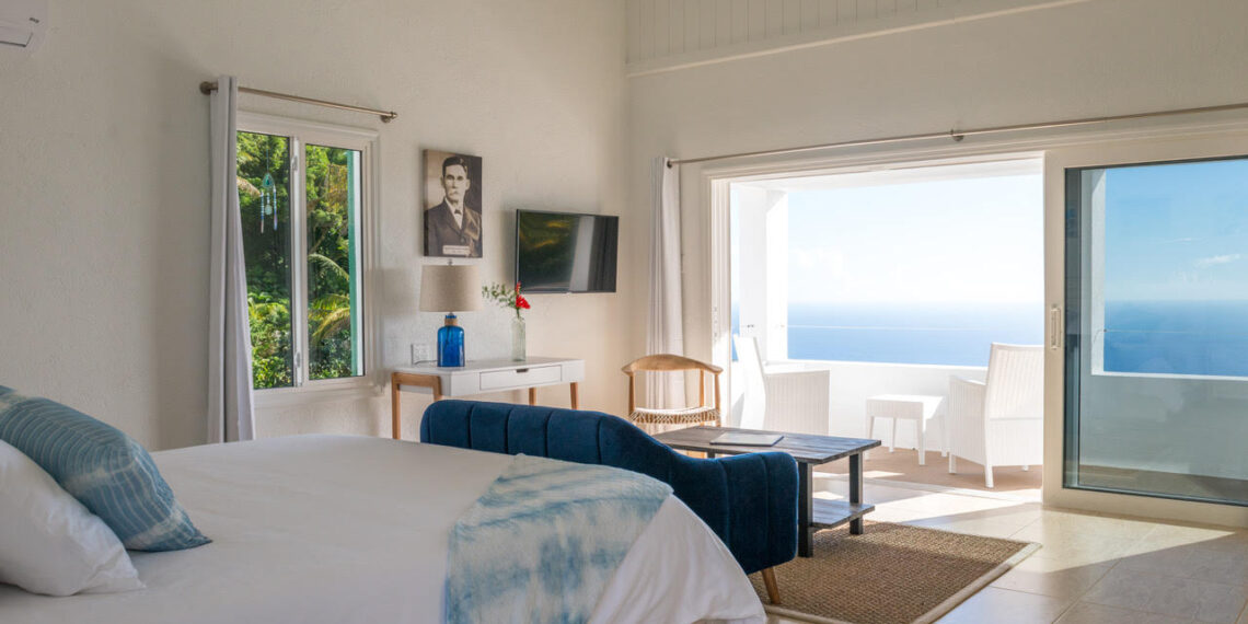 Juliana's Hotel,Saba,Captain Suite slaapkamer