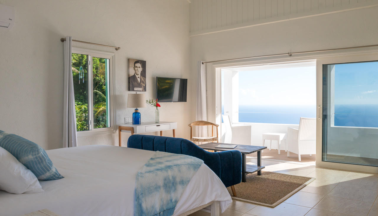 Juliana's Hotel,Saba,Captain Suite slaapkamer