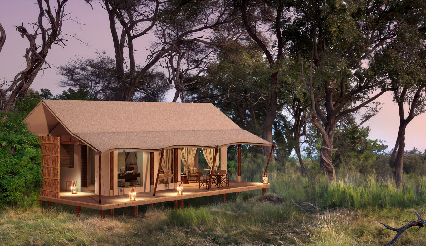 Nkasa Linyanti,Namibië,tent exterieur