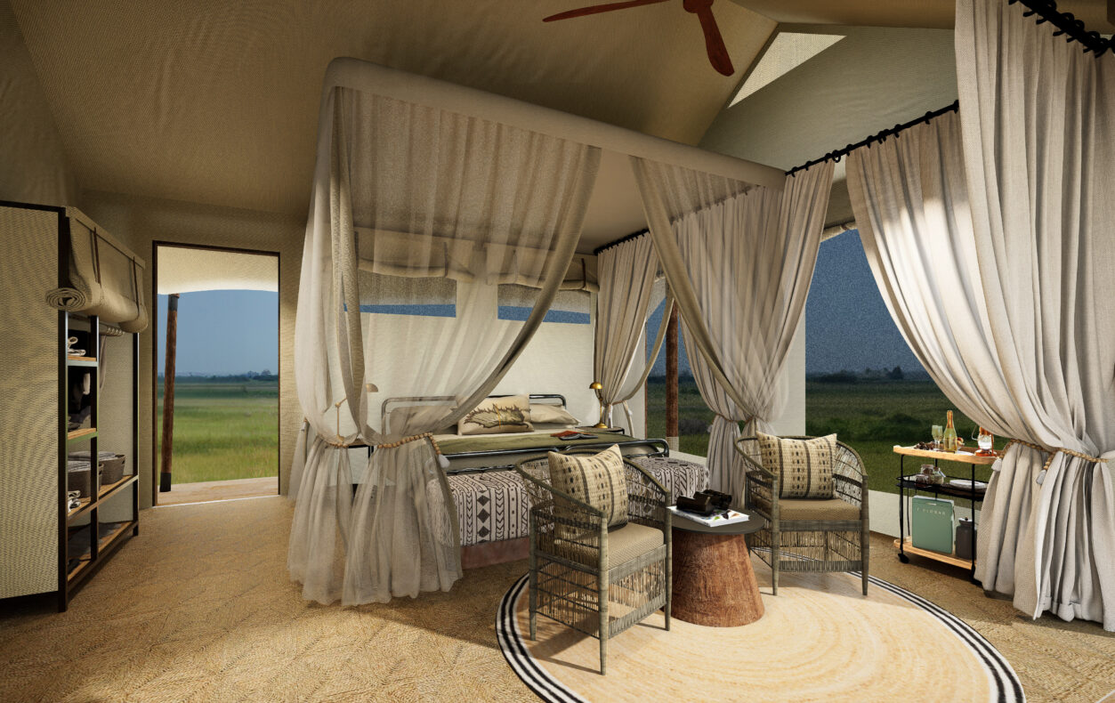 Nkasa Linyanti,Namibië,interieur tent 1