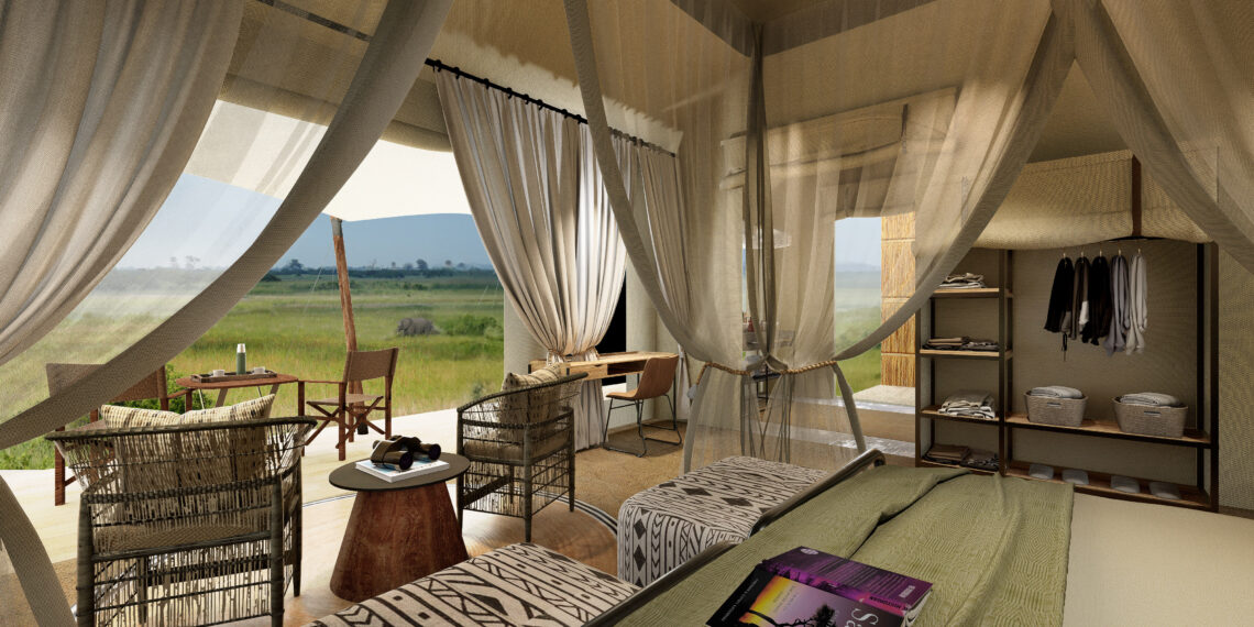 Nkasa Linyanti,Namibië,tent interieur