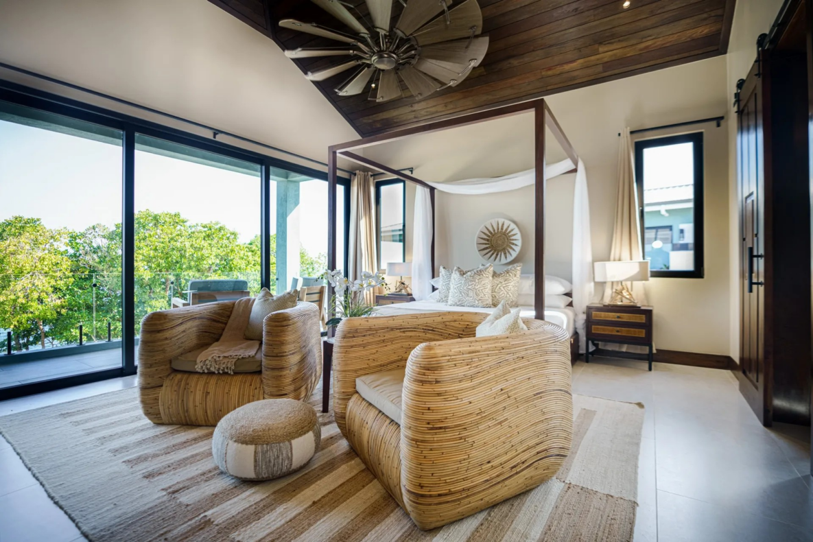 Relais & Châteaux Prana Maya Island Resort,Belize,slaapkamer met zitje