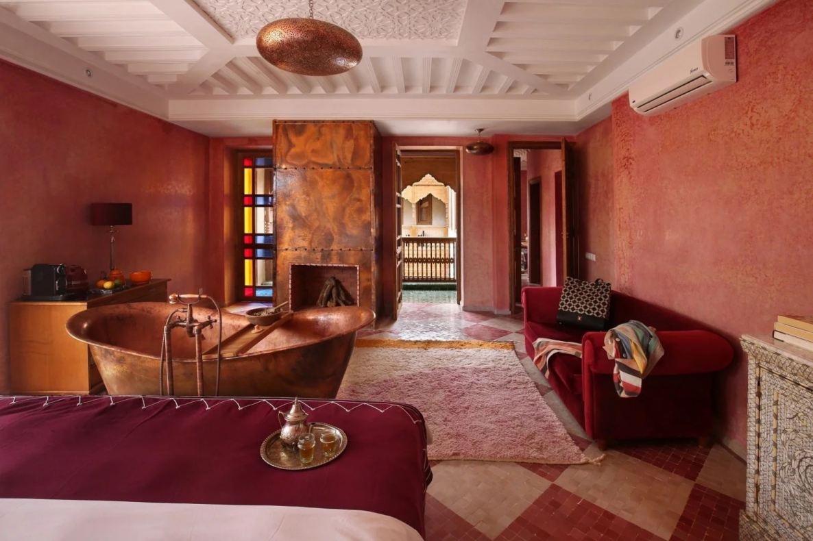 Riad El Fenn,Marokko,kamer met bad