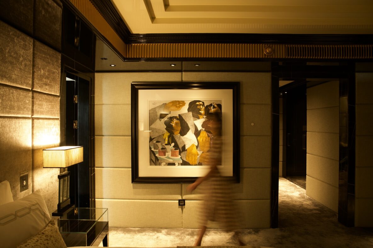 Fairmont Nily City,Egypte,slaapkamer met kunst