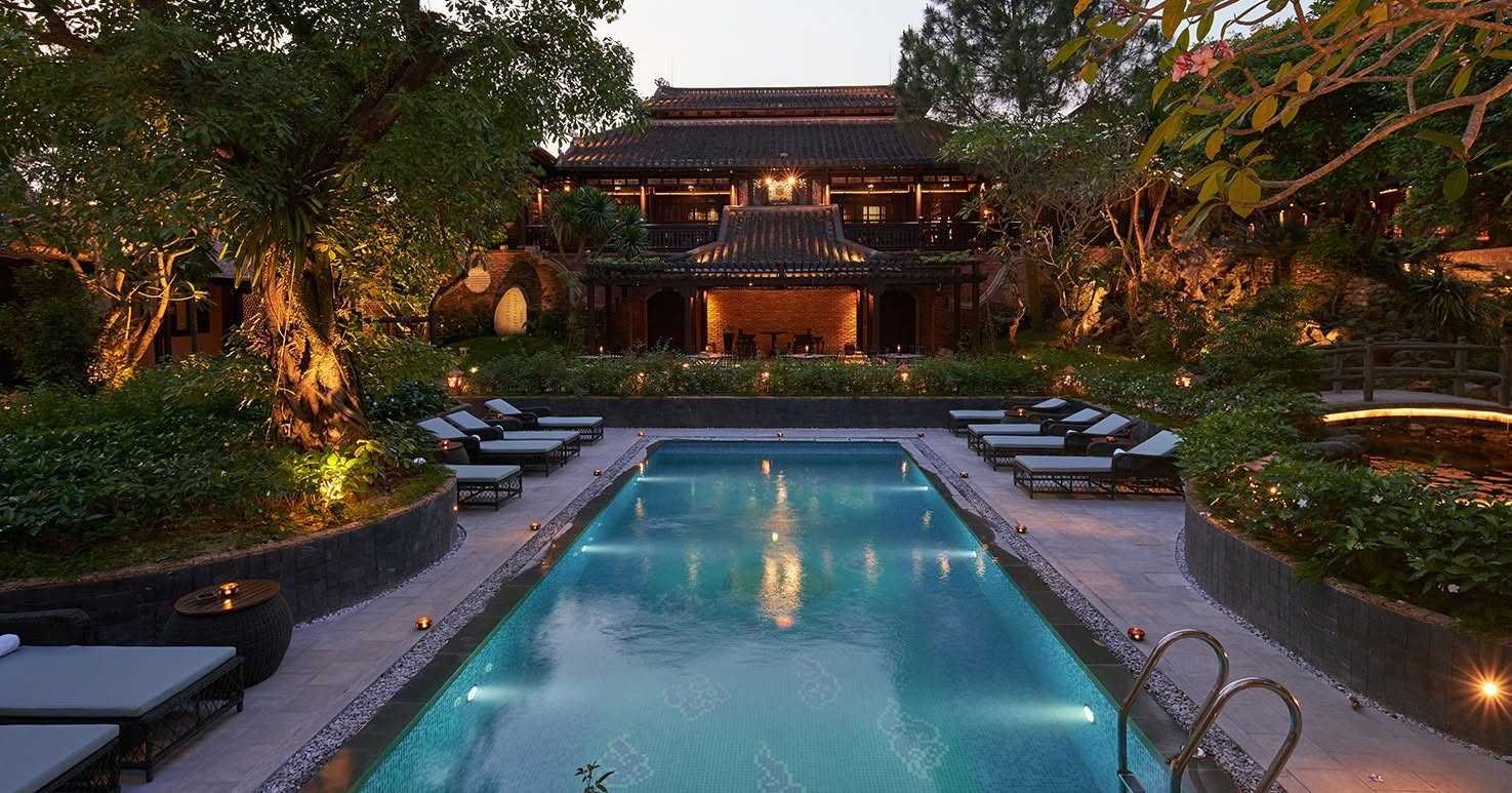 Ancient Hue Garden Houses,Vietnam,zwembad