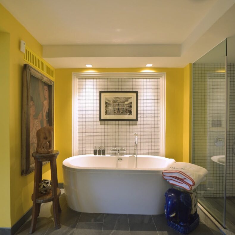 Shinta Mani Angkor,Cambodja,badkamer
