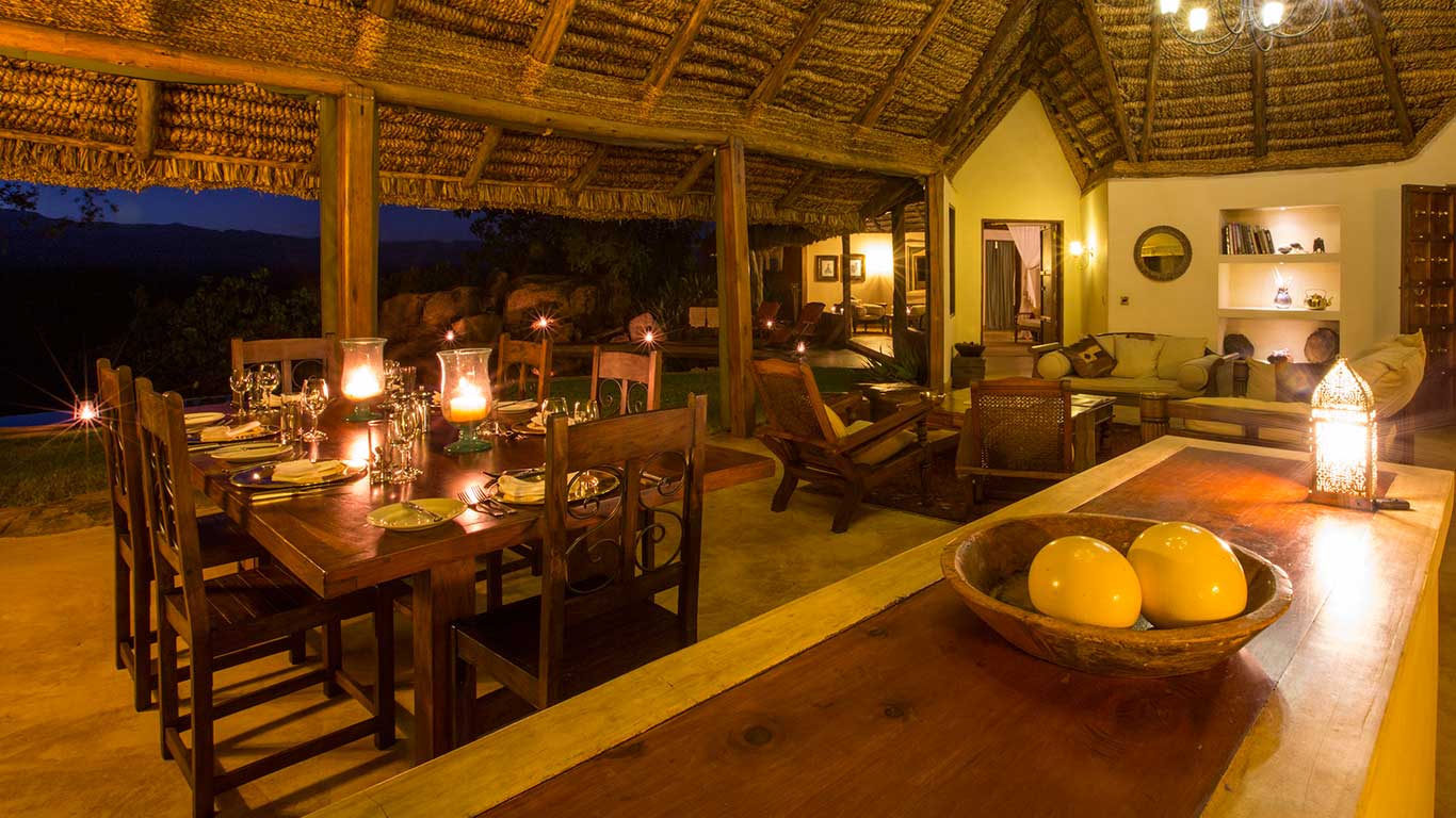 Elewana Elsa’s Kopje Meru,Kenia,privé huis woonkamer