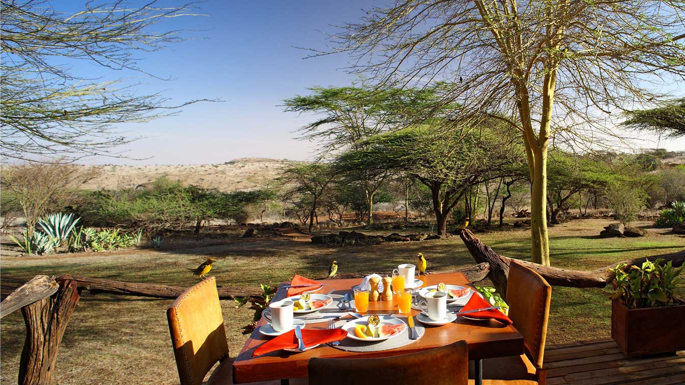 Elewana Lewa Safari Camp,Kenia,ontbijt met uitzicht