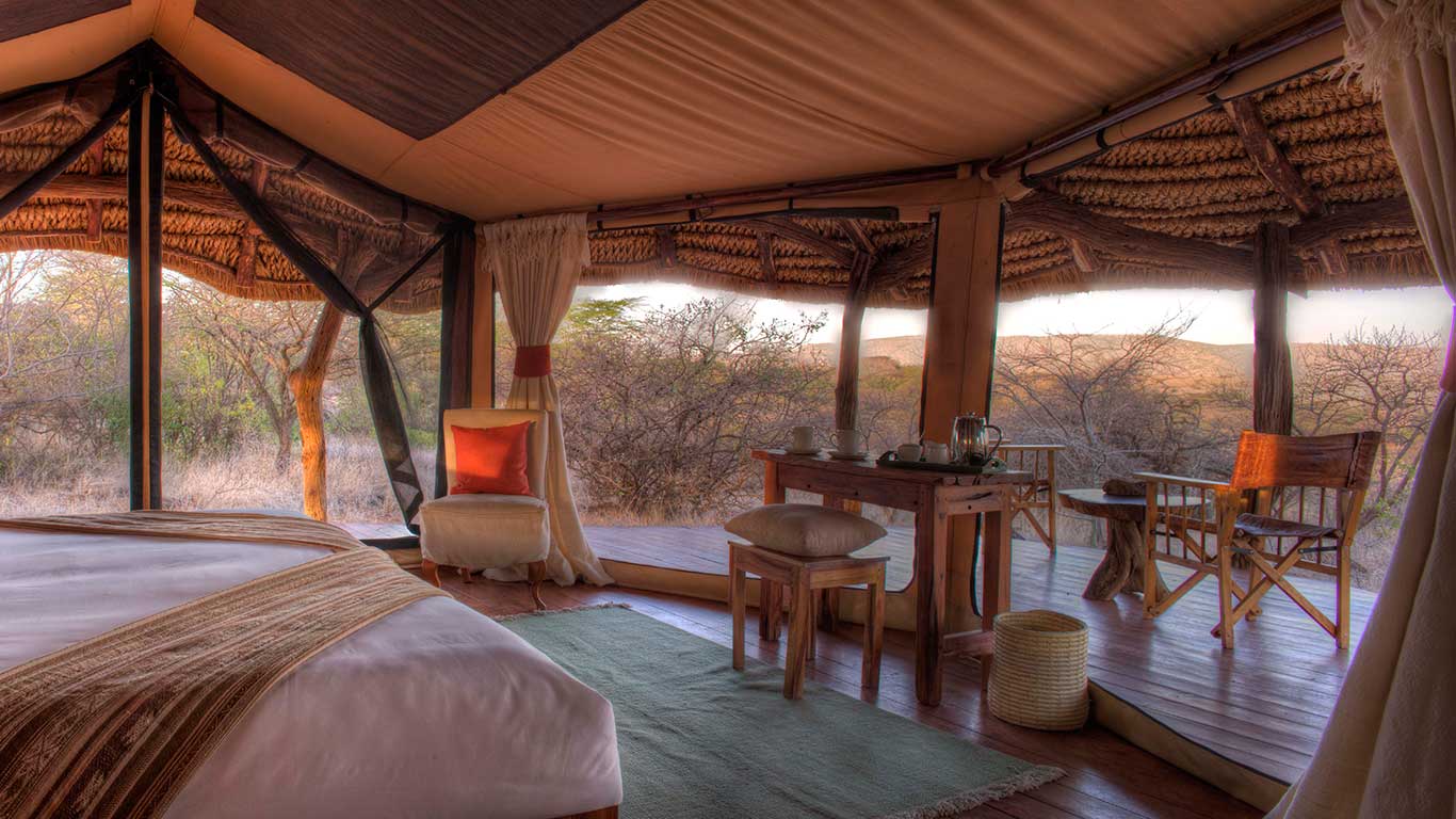 Elewana Lewa Safari Camp,Kenia,tent interieur