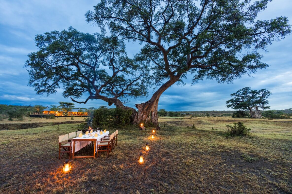 Saruni Leopard Hill,Kenia,dineren in de bush