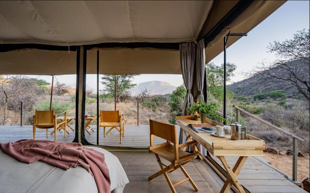 Basecamp Samburu,Kenia,tent met uitzicht